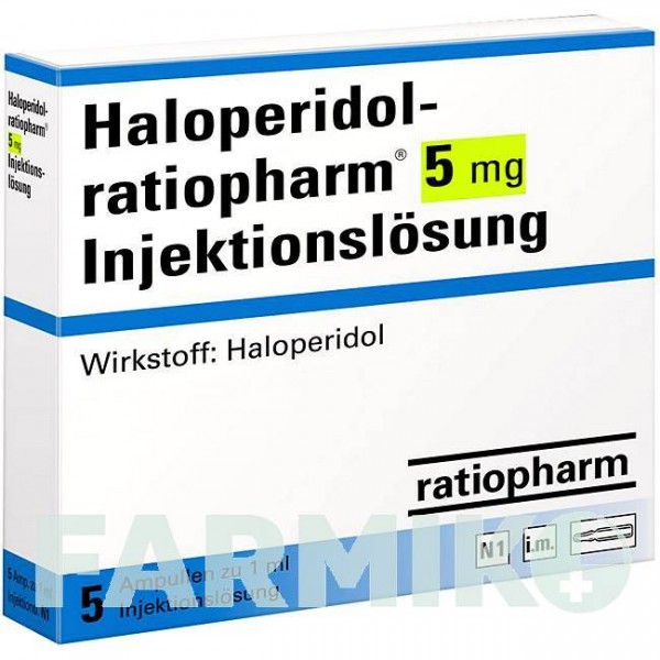 ГАЛОПЕРИДОЛ (HALOPERIDOL) 5 мг ампули 5 шт - Галоперидол RATIOPHARM