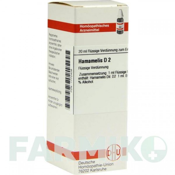ХАМАМЕЛИС (HAMAMELIS) D 2 раствор 20 мл - Гомеопатия DHU