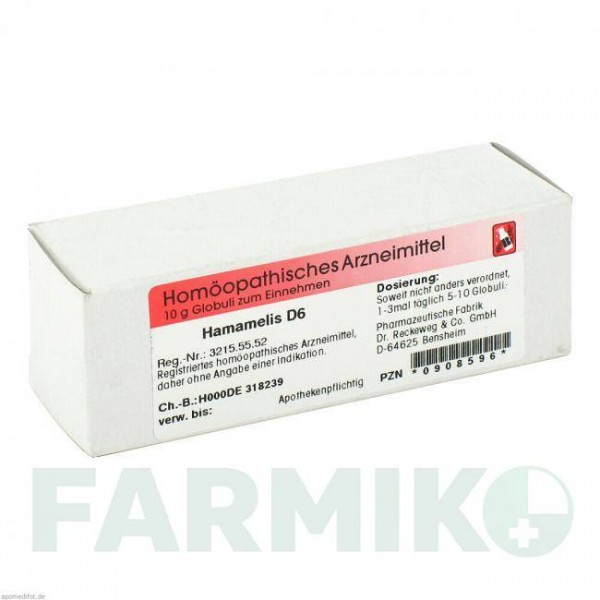 ХАМАМЕЛИС (HAMAMELIS) D 6 глобули 10 г - Гомеопатия DR.RECKEWEG
