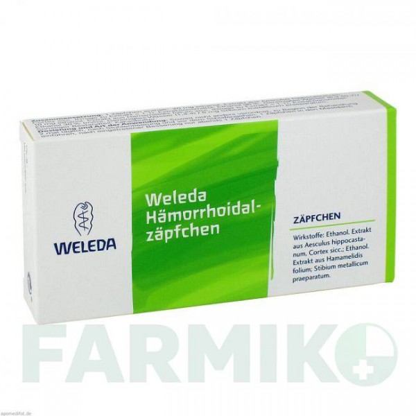 ГЕМОРРОЇДАЛ (HAMORRHOIDAL) супозиторії 10 шт - Активні речовини WELEDA