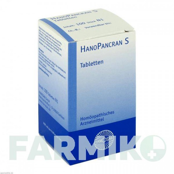 ХАНОПАНКРАН (HANOPANCRAN) таблетки 100 шт - Гомеопатія HANOSAN