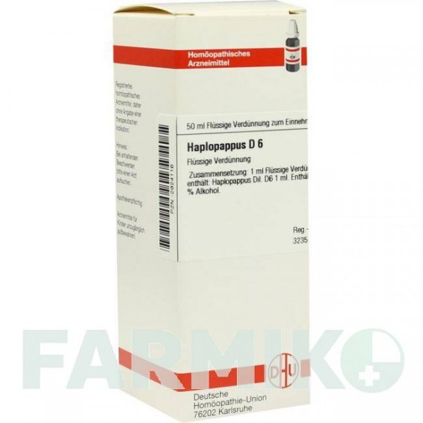 ХАПЛОПАППУС (HAPLOPAPPUS) D 6 раствор 50 мл - Гомеопатия DHU