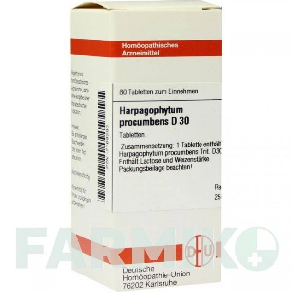 ХАРПАГОФИТУМ ПРОКУМБЕНС (HARPAGOPHYTUM PROCUMBENS) D 30 таблетки 80 шт - Гомеопатия DHU