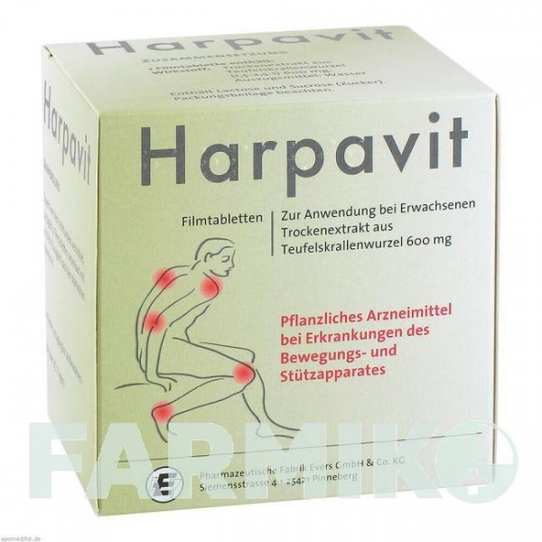 ХАРПАВИТ (HARPAVIT) таблетки 100 шт - Корень дьявольского когтя PHARMAZEUTISCHE FABRIK EVERS