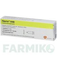 ХАВРИКС (HAVRIX) 1440 суспензія 10 шт - Гепатит А інактивований вірус KOHLPHARMA