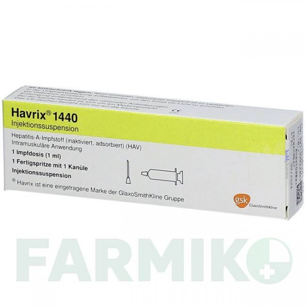 ХАВРИКС (HAVRIX) 1440 суспензия 10 шт - Гепатит А инактивированный вирус KOHLPHARMA