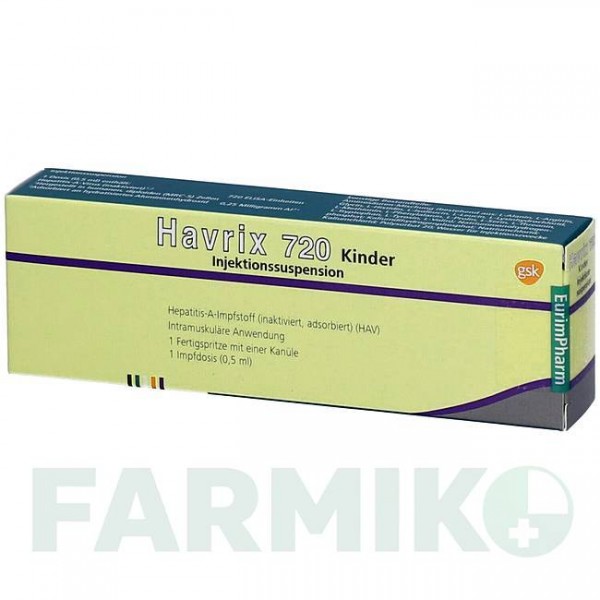 ХАВРИКС (HAVRIX) суспензия 0,5 мл - Гепатит А инактивированный вирус EURIMPHARM