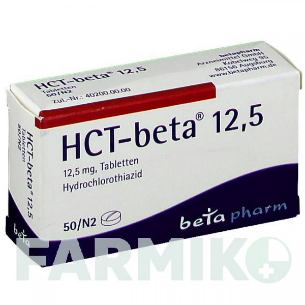 ГХТ (HCT) 12,5 таблетки 50 шт - Гидрохлоротиазид BETAPHARM