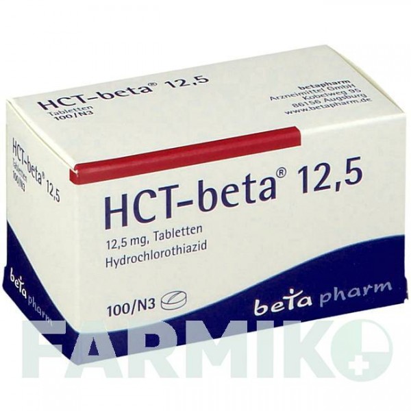ГХТ (HCT) 12,5 таблетки 100 шт - Гидрохлоротиазид BETAPHARM