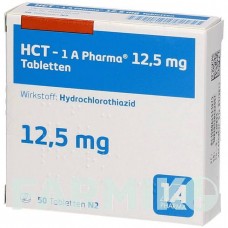 ГХТ (HCT) 12,5 мг таблетки 50 шт - Гідрохлоротіазид 1 A PHARMA