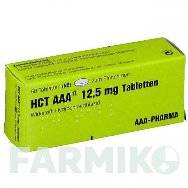 ГХТ (HCT) 12,5 мг таблетки 50 шт - Гідрохлоротіазид AAA - PHARMA