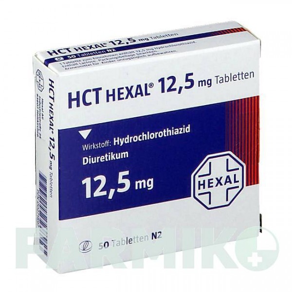ГХТ (HCT) 12,5 мг таблетки 50 шт - Гидрохлоротиазид HEXAL