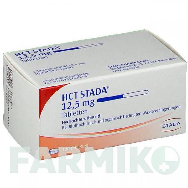ГХТ (HCT) 12,5 мг таблетки 100 шт - Гидрохлоротиазид STADAPHARM