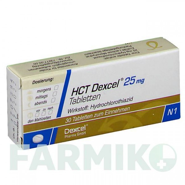 ГХТ (HCT) 25 мг таблетки 30 шт - Гідрохлоротіазид DEXCEL PHARMA
