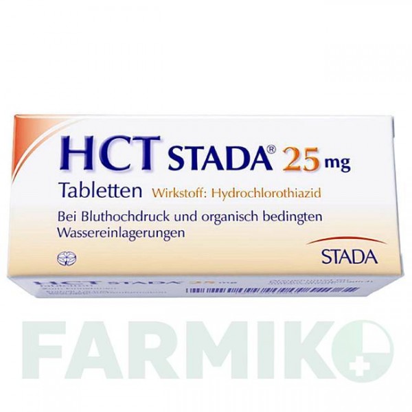 ГХТ (HCT) 25 мг таблетки 30 шт - Гидрохлоротиазид STADAPHARM