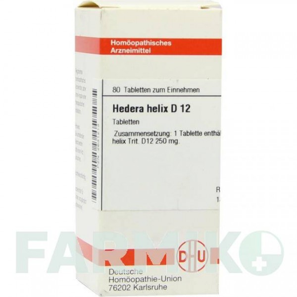 ХЕДЕРА ХЕЛИКС (HEDERA HELIX) D 12 таблетки 80 шт - Гомеопатия DHU