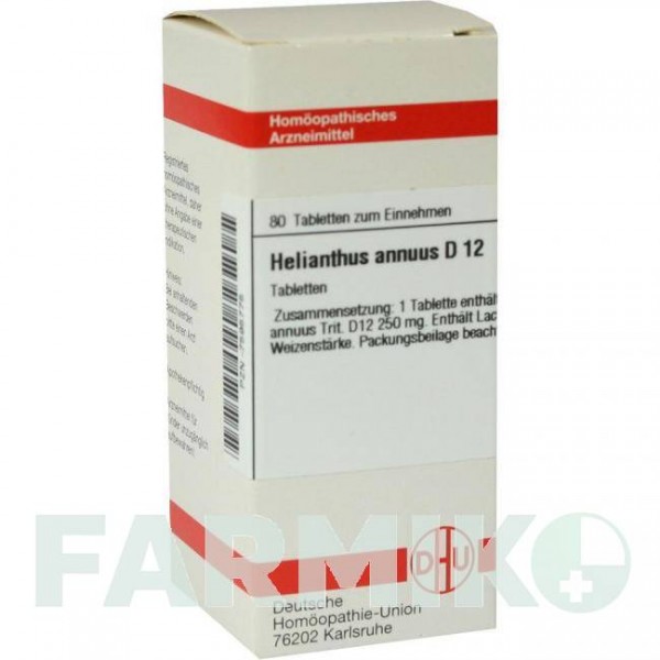 ГЕЛИАНТУС АННУУС (HELIANTHUS ANNUUS) D 12 таблетки 80 шт - Гомеопатия DHU