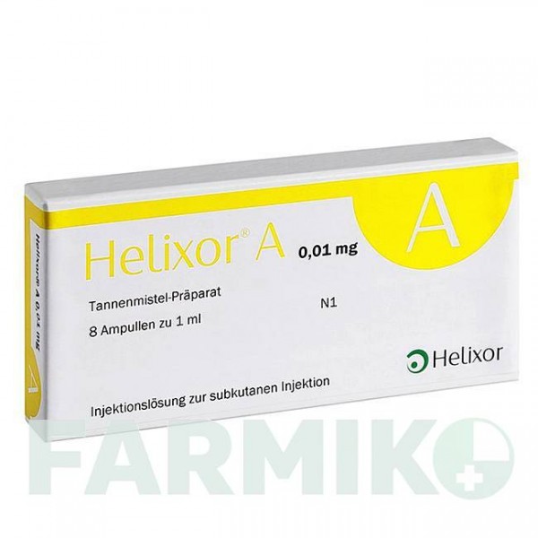 ХЕЛИКСОР (HELIXOR) 0,01 мг ампулы 8 шт - Омела HELIXOR HEILMITTEL