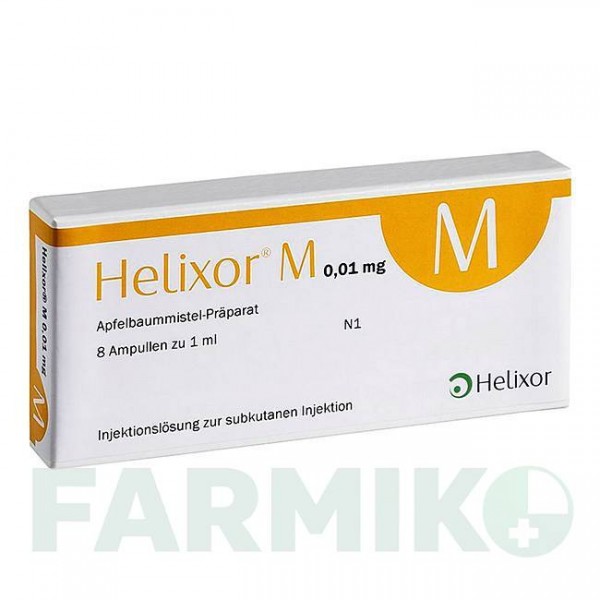 ХЕЛИКСОР (HELIXOR) 0,01 мг ампулы 8 шт - Омела HELIXOR HEILMITTEL