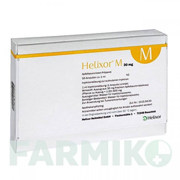 ХЕЛИКСОР (HELIXOR) 30 мг ампулы 50 шт - Омела HELIXOR HEILMITTEL