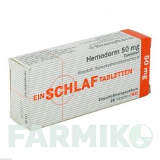 ГЕМОДОРМ (HEMODORM) 50 мг таблетки 20 шт - Дифенгидрамин HEMOPHARM