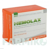 ГЕМОЛАКС (HEMOLAX) 5 мг таблетки 200 шт - Бісакодил HEMOPHARM