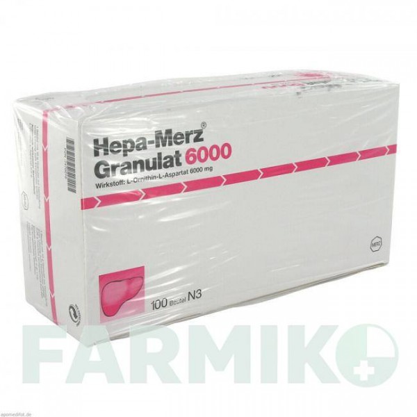 ГЕПА МЕРЦ (HEPA MERZ) 6000 гранулы 100 шт - Орнитин аспартат MERZ