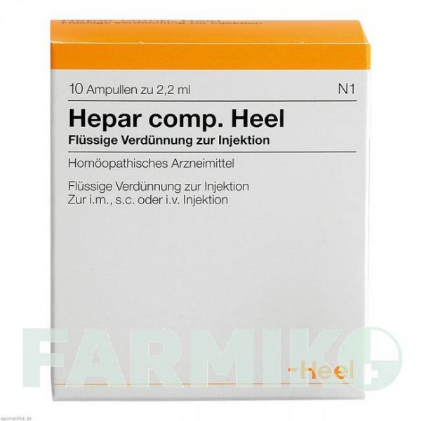 ГЕПАР КОМП (HEPAR COMP) ампулы 10 шт - Гомеопатия BIOLOGISCHE HEILMITTEL HEEL