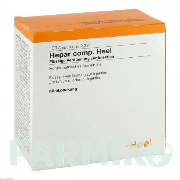 ГЕПАР КОМП (HEPAR COMP) ампулы 100 шт - Гомеопатия BIOLOGISCHE HEILMITTEL HEEL