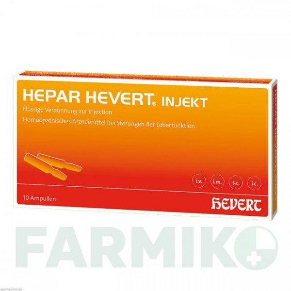 ГЕПАР (HEPAR) ампулы 10 шт - Гомеопатия HEVERT