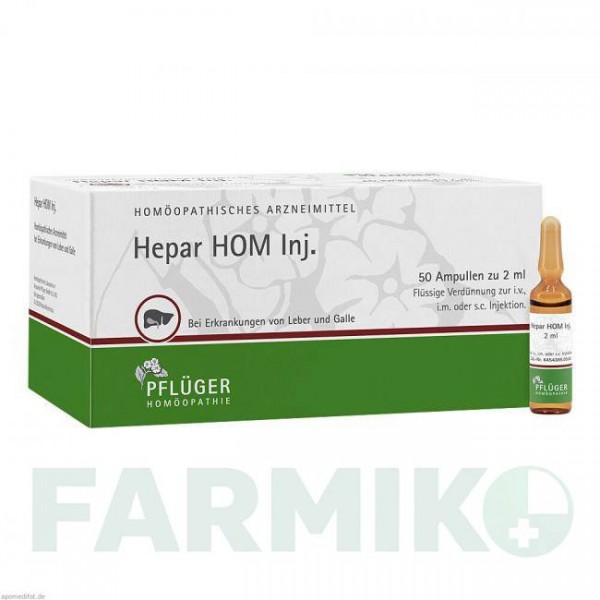 ГЕПАР ХОМ (HEPAR HOM) ампулы 50x2 мл - Гомеопатия HOMOOPATHISCHES ALEXANDER PFLUGER