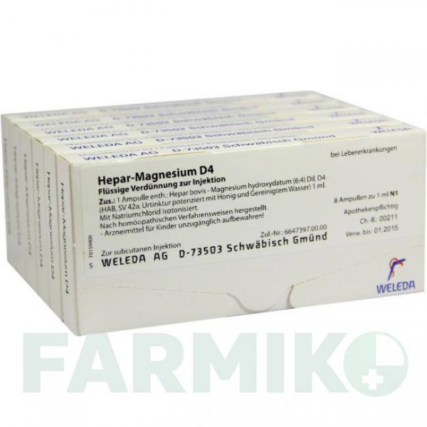 ГЕПАР МАГНЕЗИУМ (HEPAR MAGNESIUM) D 4 ампулы 48x1 мл - Гомеопатия WELEDA