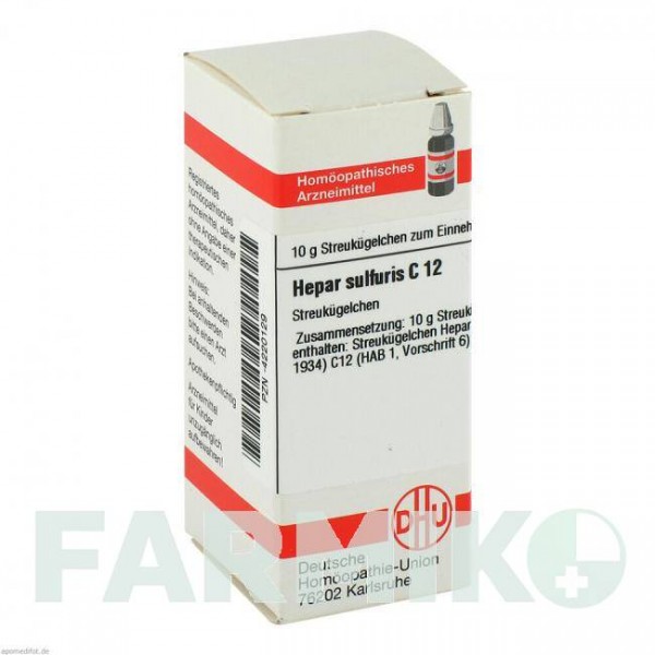 ГЕПАР СУЛЬФУРИС (HEPAR SULFURIS) C 12 глобули 10 г - Гомеопатия DHU