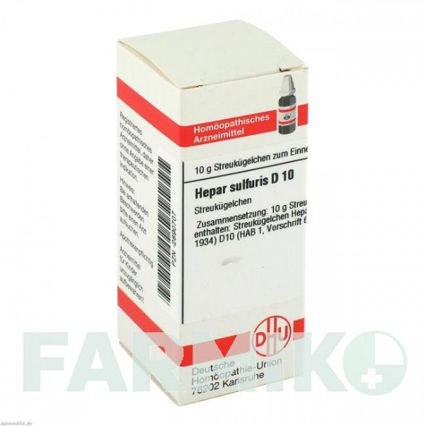 ГЕПАР СУЛЬФУРИС (HEPAR SULFURIS) D 10 глобули 10 г - Гомеопатия DHU