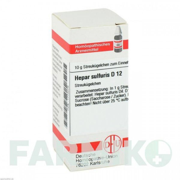 ГЕПАР СУЛЬФУРИС (HEPAR SULFURIS) D 12 глобули 10 г - Гомеопатия DHU