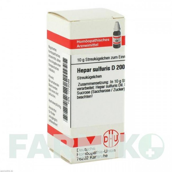ГЕПАР СУЛЬФУРИС (HEPAR SULFURIS) D 200 глобули 10 г - Гомеопатия DHU