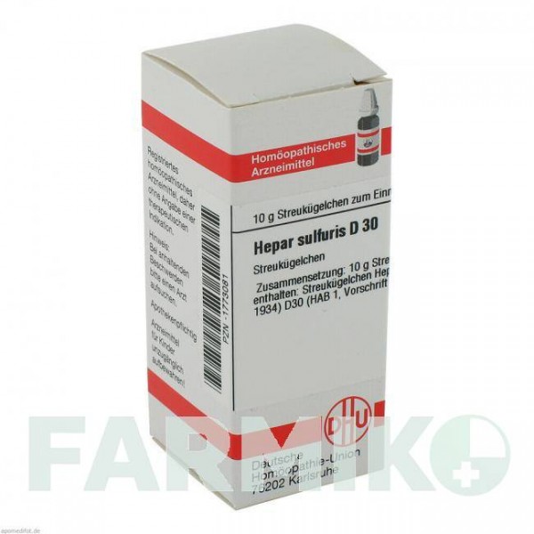 ГЕПАР СУЛЬФУРИС (HEPAR SULFURIS) D 30 глобули 10 г - Гомеопатия DHU
