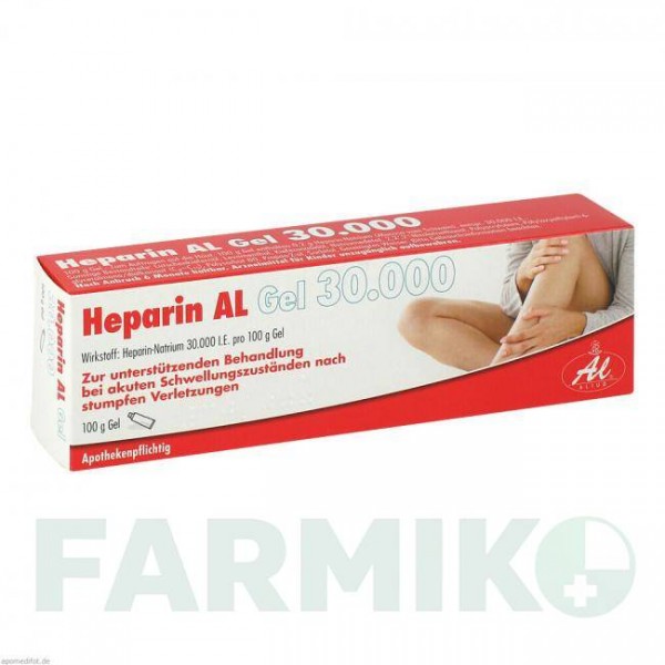 ГЕПАРИН (HEPARIN) 30000 гель 100 г - Гепарин ALIUD PHARMA