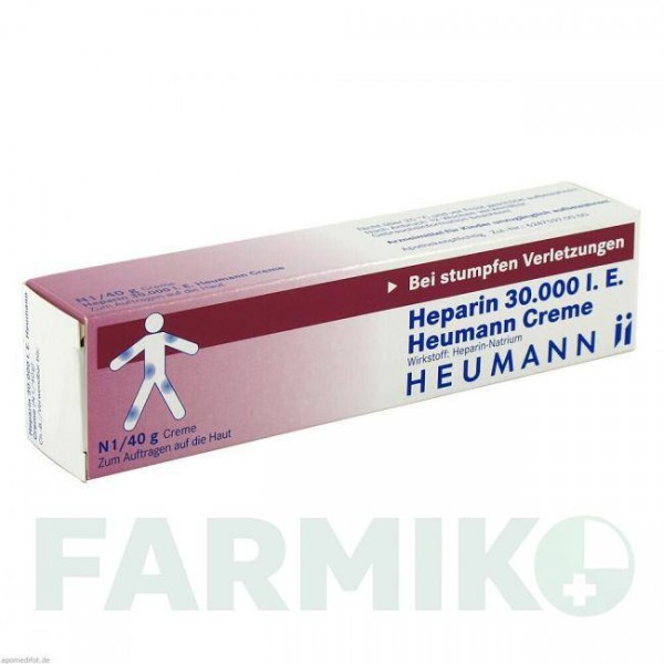 ГЕПАРИН (HEPARIN) 30000 крем 40 г - Гепарин HEUMANN PHARMA