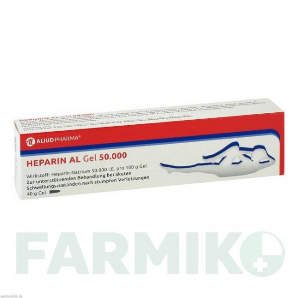 ГЕПАРИН (HEPARIN) 50000 гель 40 г - Гепарин ALIUD PHARMA