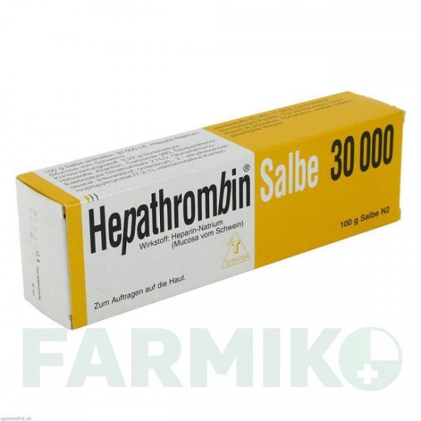 ГЕПАТРОМБІН (HEPATHROMBIN) 30000 мазь 100 г - Гепарин TEOFARMA