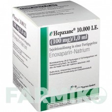 ГЕПАКСАН (HEPAXANE) 10000 МЕ 100 мг/1,0 мл раствор 20 шт - Эноксапарин ITF PHARMA