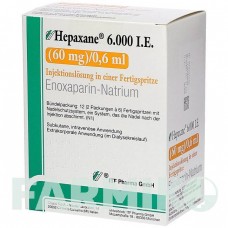 ГЕПАКСАН (HEPAXANE) 6000 МЕ 60 мг/0,6 мл раствор 12 шт - Эноксапарин ITF PHARMA