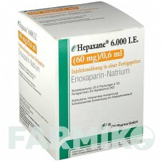 ГЕПАКСАН (HEPAXANE) 6000 МЕ 60 мг/0,6 мл раствор 20 шт - Эноксапарин ITF PHARMA