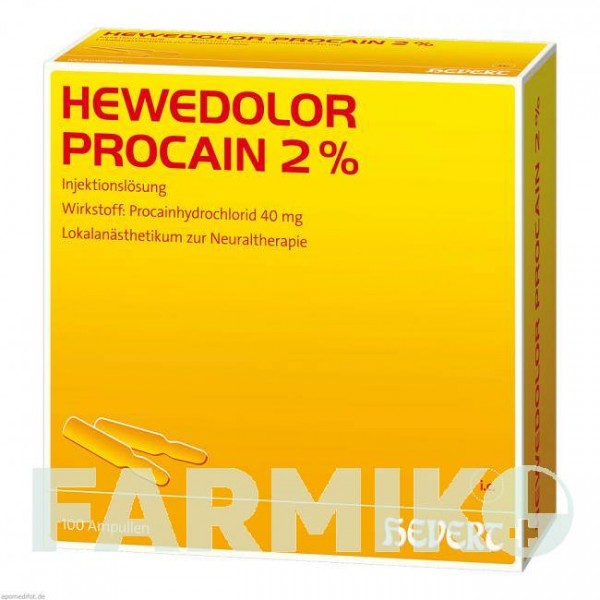 ХЕВЕДОЛОР (HEWEDOLOR) 2% ампулы 100 шт - Прокаин HEVERT