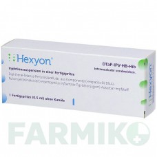 ГЕКСІОН (HEXYON) шприци 0,5 мл - Дифтерія - гемофільна інфекція B - кашлюк - поліомієліт - правець - гепатит B AXICORP PHARMA