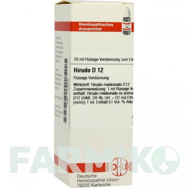 ГИРУДО (HIRUDO) D 12 раствор 20 мл - Гомеопатия DHU