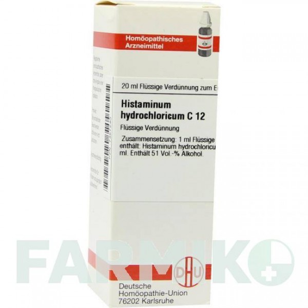 ГИСТАМИНУМ (HISTAMINUM) C 12 раствор 20 мл - Гомеопатия DHU