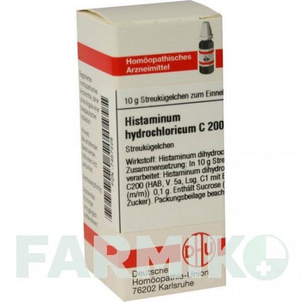 ГИСТАМИНУМ (HISTAMINUM) C 200 глобули 10 г - Гомеопатия DHU