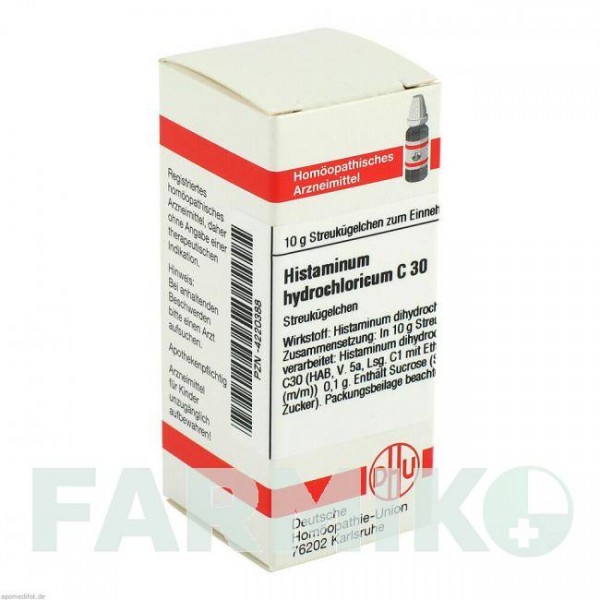 ГИСТАМИНУМ (HISTAMINUM) C 30 глобули 10 г - Гомеопатия DHU